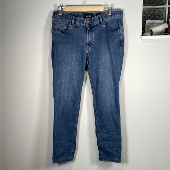 HILT Dude Blue Straight Leg Jeans with Sleek Fit 34/34 - Picture 1 of 9